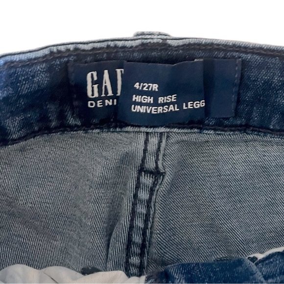 Gap High Rise Universal Legging Sailor Style in Medium Wash Size 4/27 - Picture 4 of 4